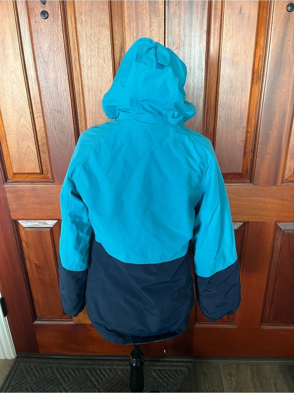 Lands End Girls Squall Waterproof Parka Lined Coat XL 14 Grow A Longs Wind proof